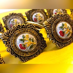 Vintage Curtian Rod Floral Decor Vintage Home Decor